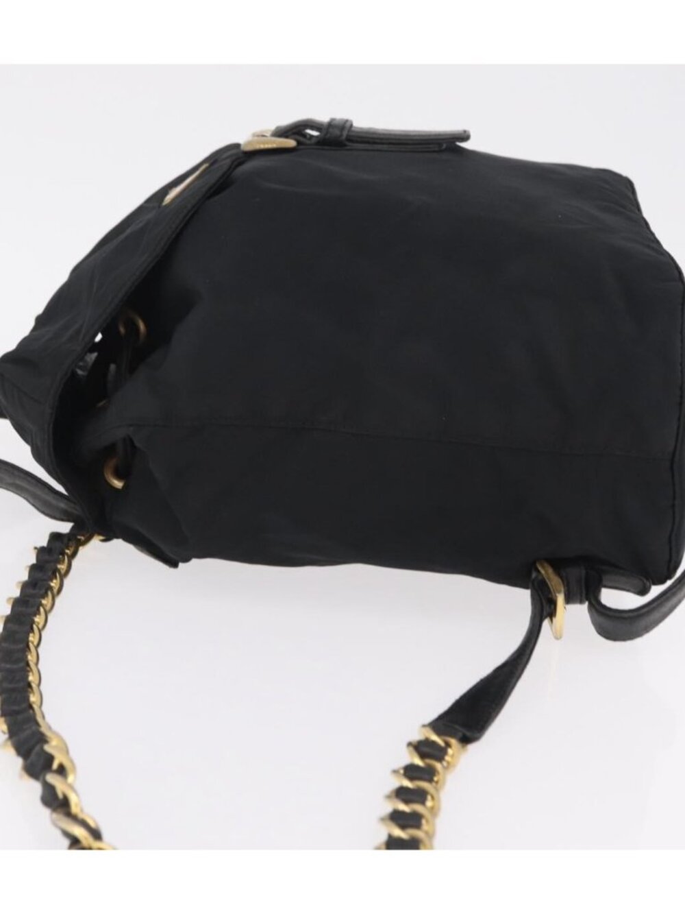 PRADA Backpack Nylon Black Gold - Picture 4 of 16